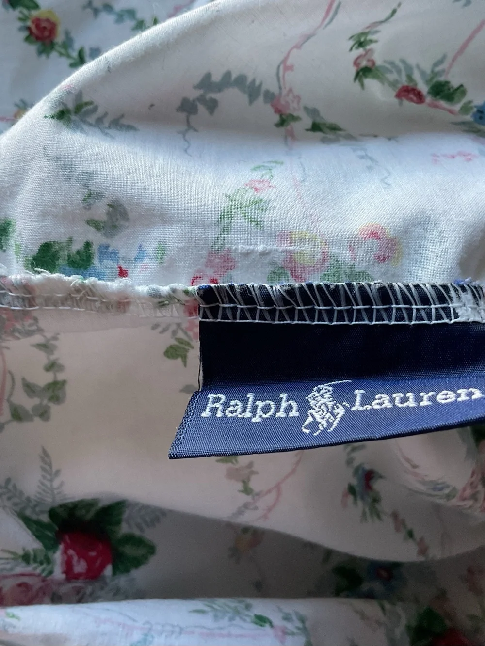 Vintage, Ralph Lauren BLAINE Floral Ruffled 2 KING Pillowcases